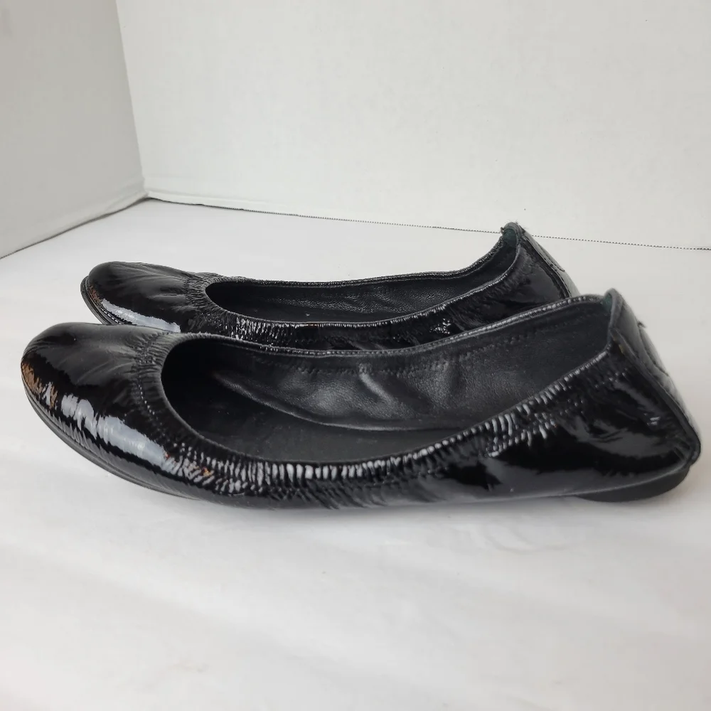 Tory Burch Black Patent Leather Ballet Flats